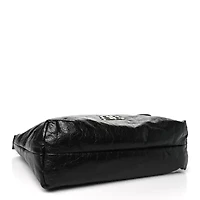 Balenciaga Arena Calfskin Monaco Small East West Hobo Bag Black -FINAL SALE NO RETURNS