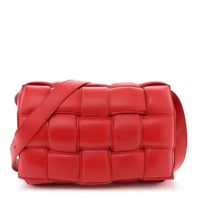 Bottega Veneta Nappa Maxi Intreccio Padded Cassette Crossbody Bag Almond -FINAL SALE NO RETURNS