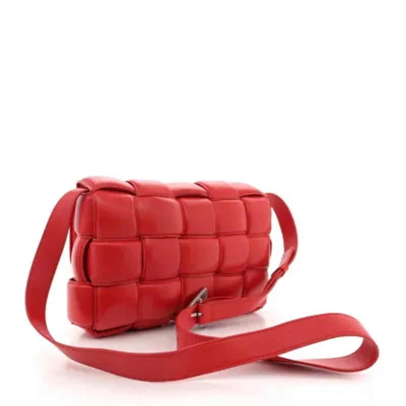 Bottega Veneta Nappa Maxi Intreccio Padded Cassette Crossbody Bag Almond -FINAL SALE NO RETURNS