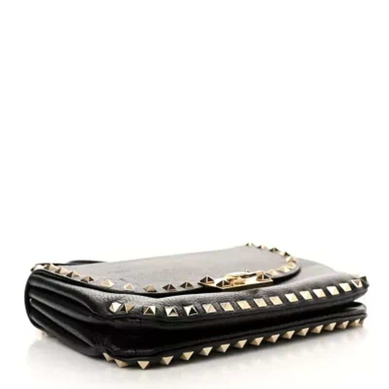 Valentino Nappa Medium Rockstud Spike Shoulder Bag Water Rose -FINAL SALE NO RETURNS