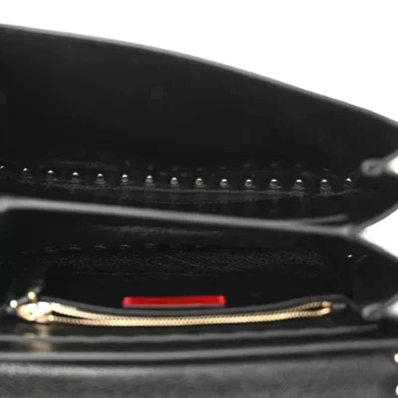 Valentino Nappa Medium Rockstud Spike Shoulder Bag Water Rose -FINAL SALE NO RETURNS