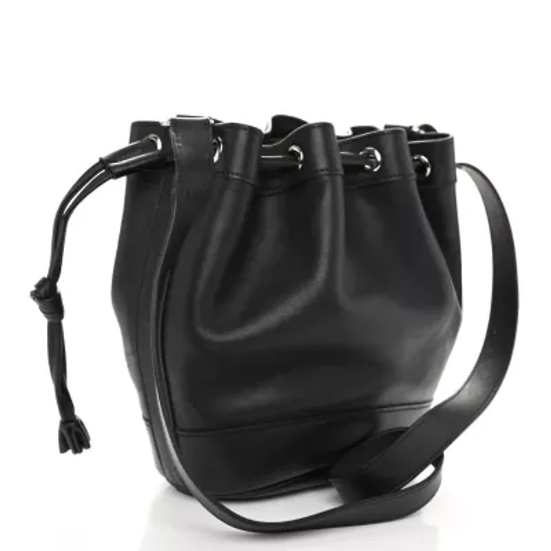 Hermes Evergrain Market Drawstring Bag 28 Black -FINAL SALE NO RETURNS