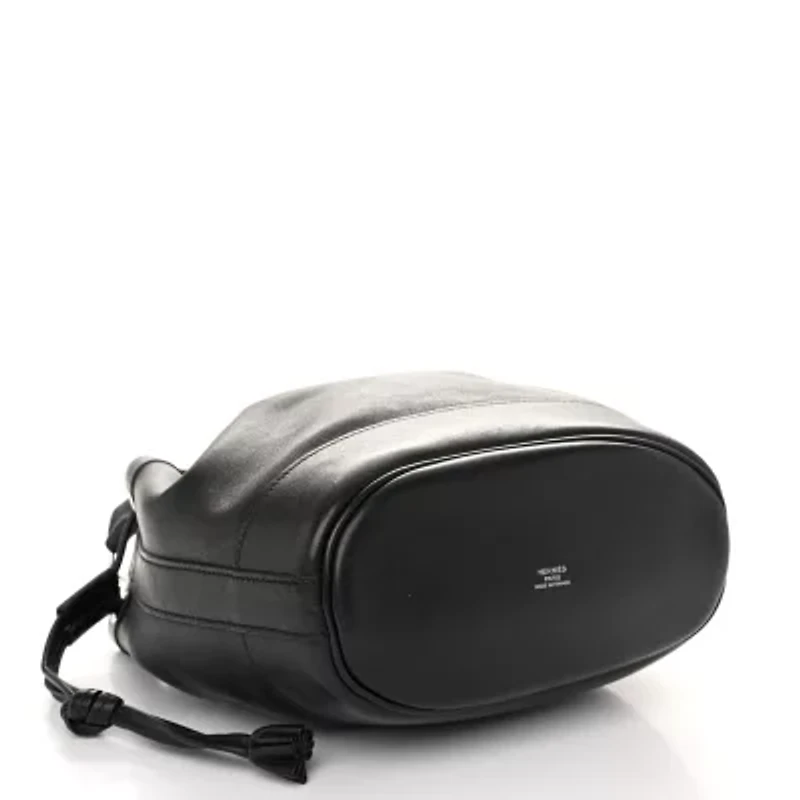 Hermes Evergrain Market Drawstring Bag 28 Black -FINAL SALE NO RETURNS