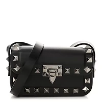 Valentino Garavani Nappa Micro Rockstud23 Spike Shoulder Bag Black -FINAL SALE NO RETURNS