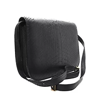 Celine Snakeskin Medium Classic Box Flap Bag Black -FINAL SALE NO RETURNS