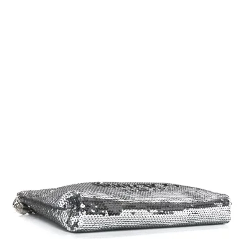 Jimmy Choo Sequin Callie Shoulder Bag Silver Black -FINAL SALE NO RETURNS