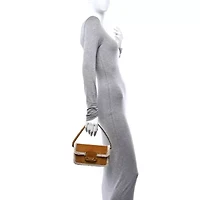 Gucci Suede Shearling Horsebit Mini 1955 Shoulder Bag Honey Beige Milk -FINAL SALE NO RETURNS