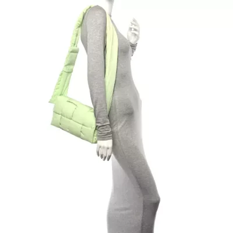 Bottega Veneta Nylon Intrecciato Padded Tech Cassette Bag Fennel -FINAL SALE NO RETURNS