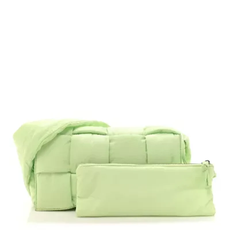Bottega Veneta Nylon Intrecciato Padded Tech Cassette Bag Fennel -FINAL SALE NO RETURNS