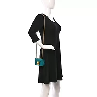 Valentino Nappa Micro One Stud Chain Bag Ultra Marine Green -FINAL SALE NO RETURNS