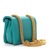 Valentino Nappa Micro One Stud Chain Bag Ultra Marine Green -FINAL SALE NO RETURNS