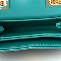 Valentino Nappa Micro One Stud Chain Bag Ultra Marine Green -FINAL SALE NO RETURNS