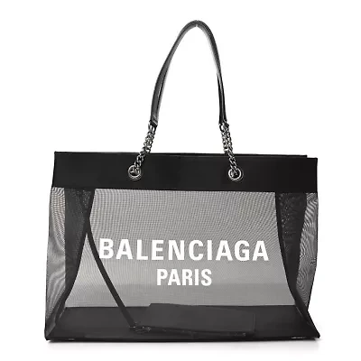 Balenciaga Mesh Large Duty Free Tote Black -FINAL SALE NO RETURNS