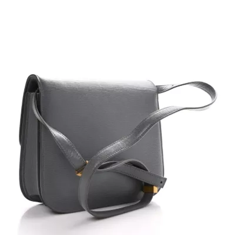 Celine Liege Calfskin Medium Classic Box Flap Bag Grey -FINAL SALE NO RETURNS