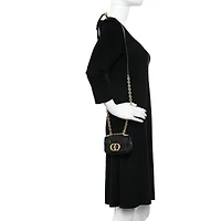 Dior Supple Calfskin Cannage Micro Caro Bag Black -FINAL SALE NO RETURNS