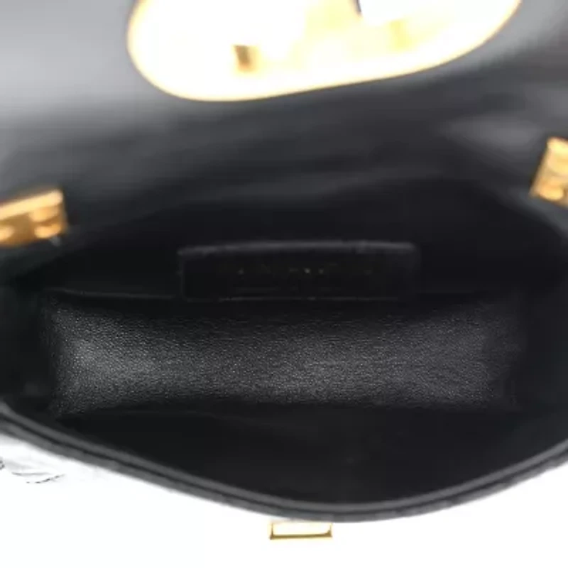 Dior Supple Calfskin Cannage Micro Caro Bag Black -FINAL SALE NO RETURNS