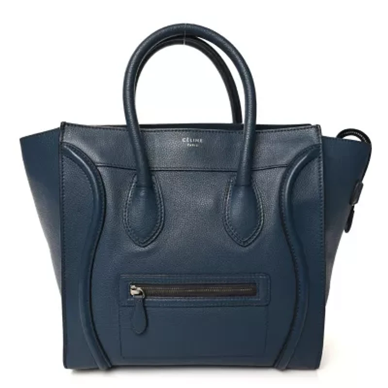 Celine Drummed Calfskin Mini Luggage Orage -FINAL SALE NO RETURNS