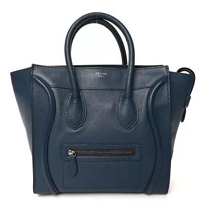 Celine Drummed Calfskin Mini Luggage Orage -FINAL SALE NO RETURNS