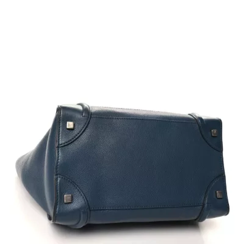 Celine Drummed Calfskin Mini Luggage Orage -FINAL SALE NO RETURNS