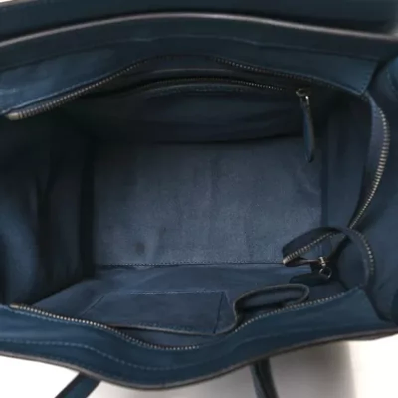 Celine Drummed Calfskin Mini Luggage Orage -FINAL SALE NO RETURNS