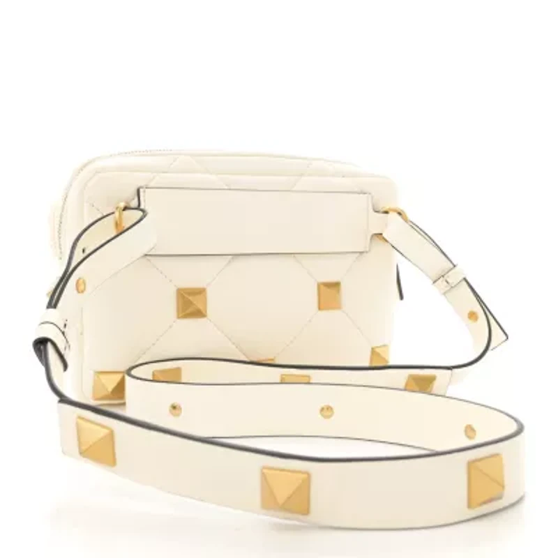 Valentino Nappa Roman Stud Crossbody Ivory -FINAL SALE NO RETURNS