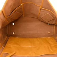 Bottega Veneta Paper Calfskin Maxi Intrecciato Medium Arco Slouch Yellow -FINAL SALE NO RETURNS