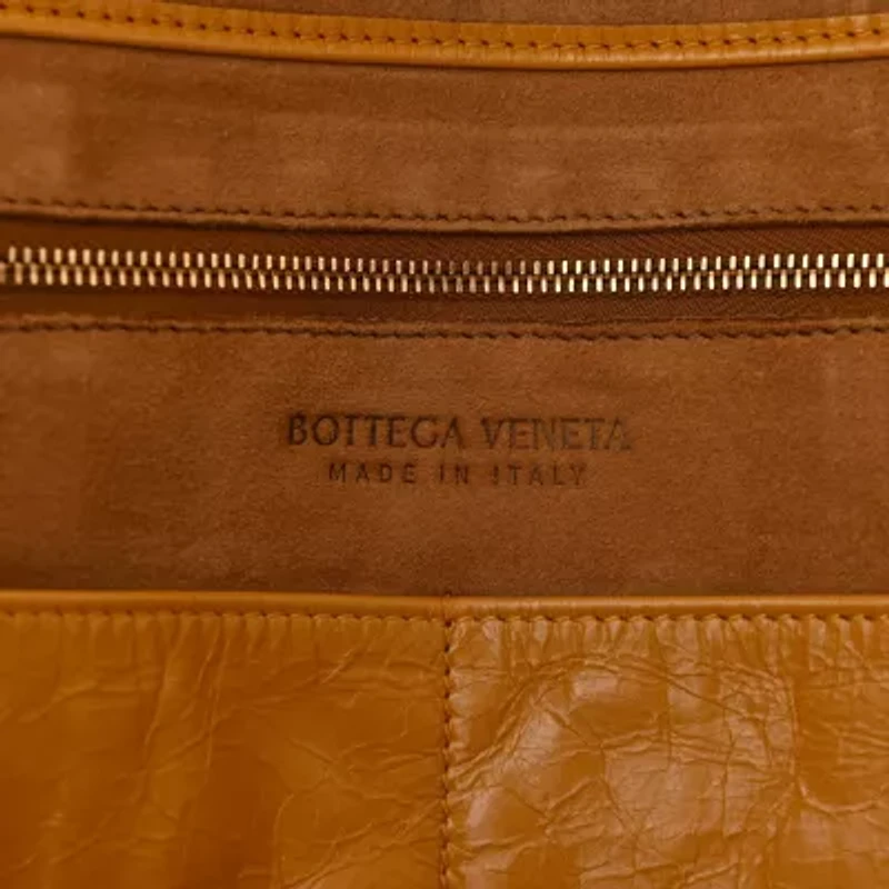 Bottega Veneta Paper Calfskin Maxi Intrecciato Medium Arco Slouch Yellow -FINAL SALE NO RETURNS