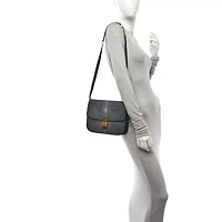 Celine Stingray Medium Classic Box Flap Bag Navy -FINAL SALE NO RETURNS