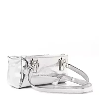 Givenchy Metallic Lambskin Mini Pandora Silvery -FINAL SALE NO RETURNS