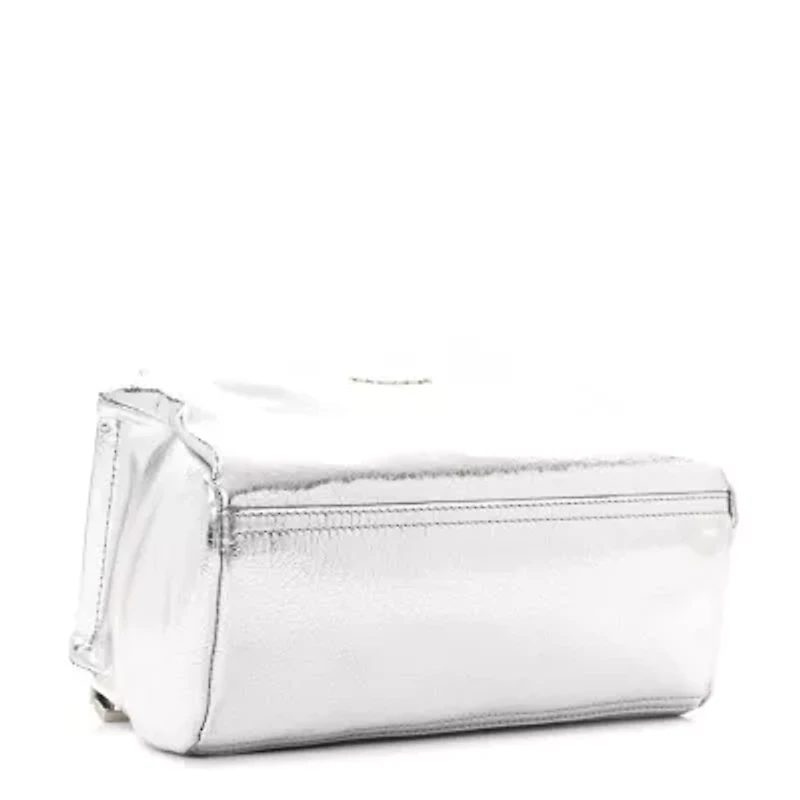 Givenchy Metallic Lambskin Mini Pandora Silvery -FINAL SALE NO RETURNS