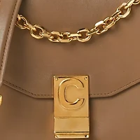 Celine Shiny Calfskin Medium C Bag Light Camel -FINAL SALE NO RETURNS