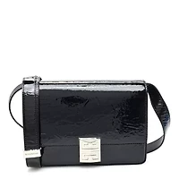 Givenchy Patent Textured Goatskin Medium 4G Shoulder Bag Black -FINAL SALE NO RETURNS