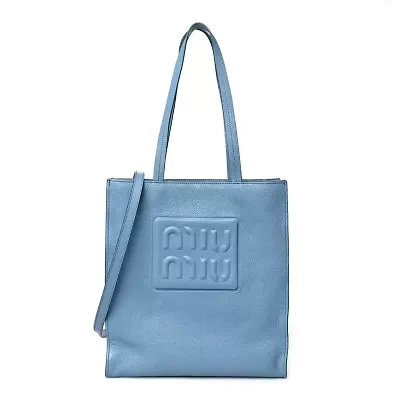 Miu Miu Goatskin Madras Tote Astrale -FINAL SALE NO RETURNS