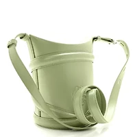 Alexander McQueen Calfskin The Curve Small Shoulder Bag Sage -FINAL SALE NO RETURNS