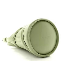 Alexander McQueen Calfskin The Curve Small Shoulder Bag Sage -FINAL SALE NO RETURNS