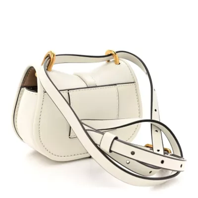 Fendi Vitello Brenta Cher Mini Fendi C'mon White Ice -FINAL SALE NO RETURNS