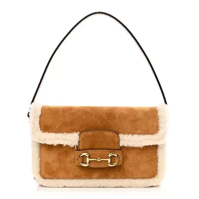 Gucci Shearling Horsebit 1955 Shoulder Bag -FINAL SALE NO RETURNS