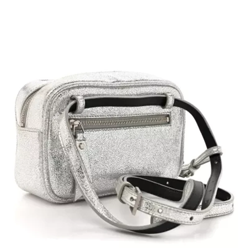 Saint Laurent Metallic Lambskin Monogram Lou Belt Bag -FINAL SALE NO RETURNS