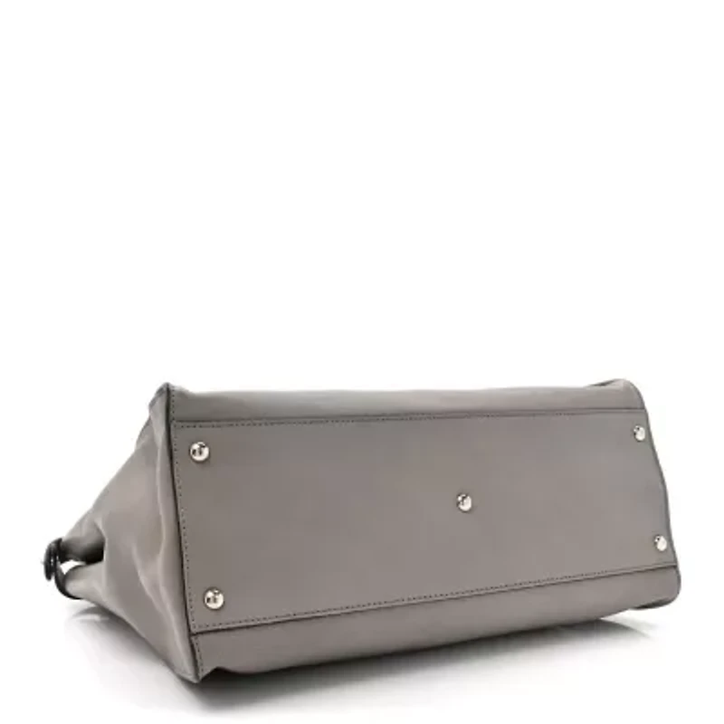 Fendi Vitello Seta Alacantara Peekaboo Iconic Satchel -FINAL SALE NO RETURNS