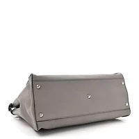 Fendi Vitello Seta Alacantara Peekaboo Iconic Satchel -FINAL SALE NO RETURNS