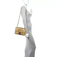 Celine Canvas Leopard Print Medium Victoire Bag -FINAL SALE NO RETURNS