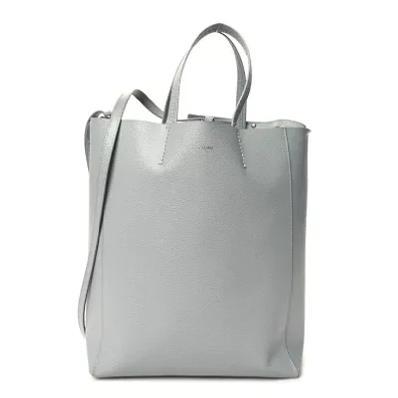 Celine Grained Calfskin Small Vertical Cabas Mineral -FINAL SALE NO RETURNS