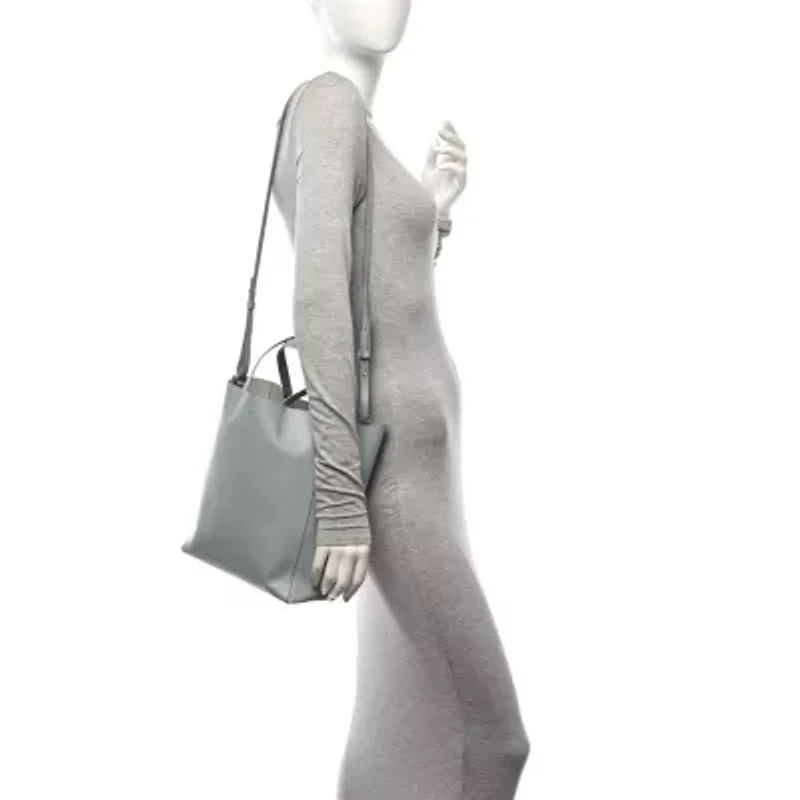 Celine Grained Calfskin Small Vertical Cabas Mineral -FINAL SALE NO RETURNS