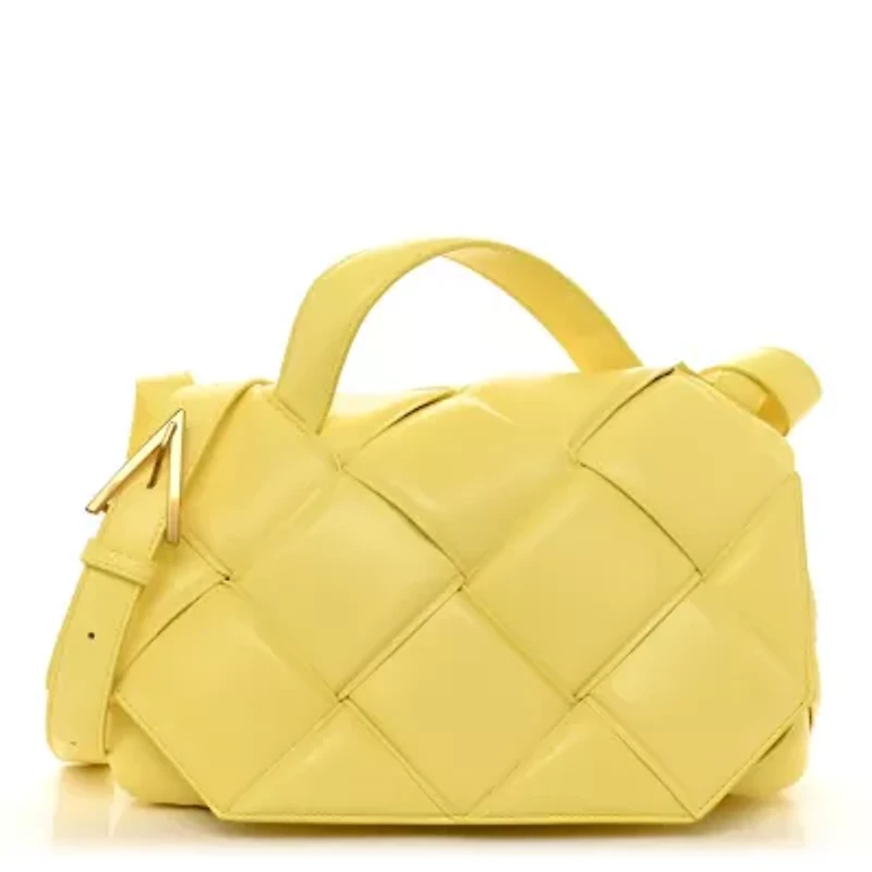 Bottega Veneta Nappa Intreccio Padded Top Handle Shoulder Bag Sherbert -FINAL SALE NO RETURNS