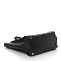 Celine Smooth Calfskin Micro Luggage Black Green -FINAL SALE NO RETURNS