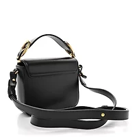 Chloe Shiny Calfskin Suede Mini C Double Carry Black -FINAL SALE NO RETURNS