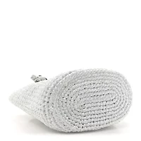 Balenciaga Nylon Raffia Le Cagole Small Panier Tote Optic White -FINAL SALE NO RETURNS