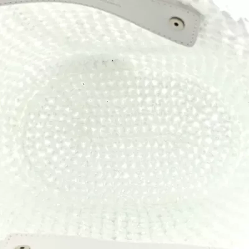 Balenciaga Nylon Raffia Le Cagole Small Panier Tote Optic White -FINAL SALE NO RETURNS