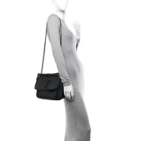 Saint Laurent Crinkled Calfskin Matelasse Monogram Medium Niki Chain Satchel Asphalt -FINAL SALE NO RETURNS