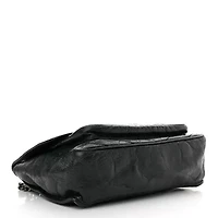 Saint Laurent Crinkled Calfskin Matelasse Monogram Medium Niki Chain Satchel Asphalt -FINAL SALE NO RETURNS